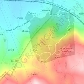 Gandarela topographic map, elevation, terrain