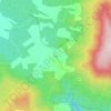 Gray topographic map, elevation, terrain