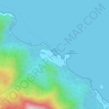 Cabo beach topographic map, elevation, terrain