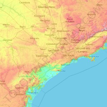Rio Acima topographic map, elevation, terrain