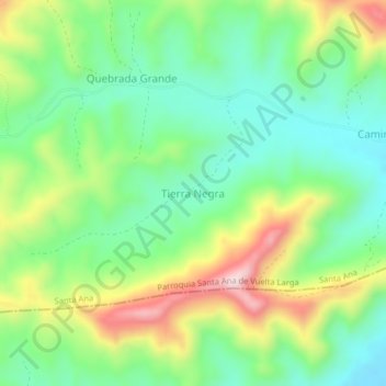 Tierra Negra topographic map, elevation, terrain