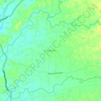 Haldia Palong topographic map, elevation, terrain