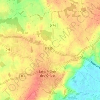 La Croix de L'Ormel topographic map, elevation, terrain