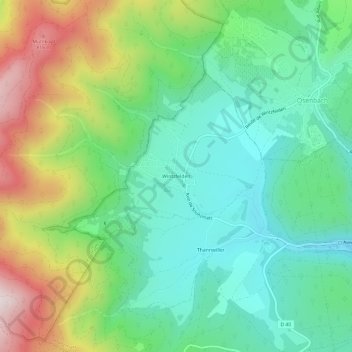 Wintzfelden topographic map, elevation, terrain