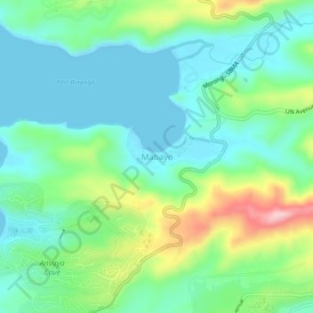 Mabayo topographic map, elevation, terrain