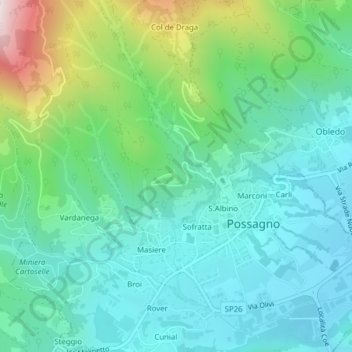 Località San Rocco topographic map, elevation, terrain