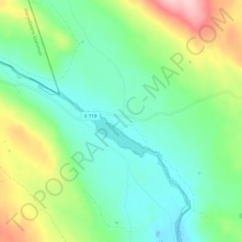 Rullbo topographic map, elevation, terrain