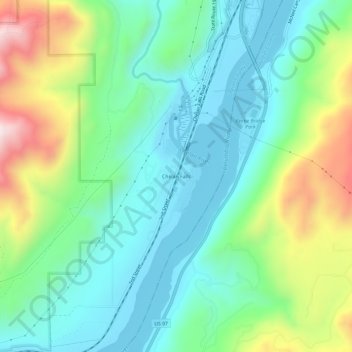 Chelan Falls topographic map, elevation, terrain