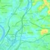 Hunupitiya South topographic map, elevation, terrain