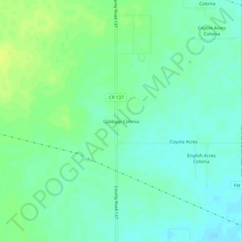 Goldapp Colonia topographic map, elevation, terrain