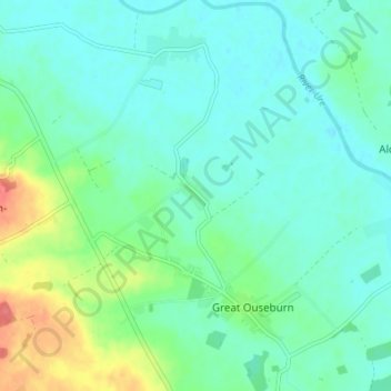 Upper Dunsforth topographic map, elevation, terrain