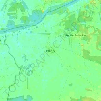 Bojary topographic map, elevation, terrain