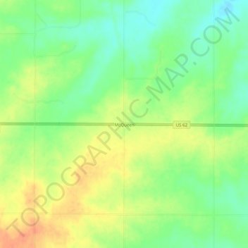 McQueen topographic map, elevation, terrain