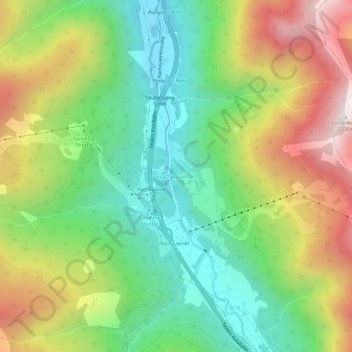 Flachauwinkl topographic map, elevation, terrain