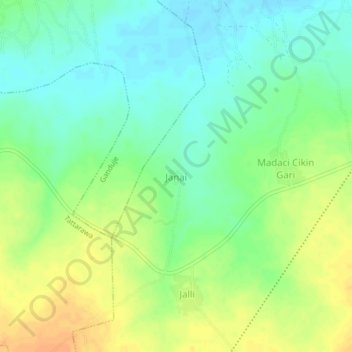 Janai topographic map, elevation, terrain