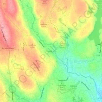 Daniels Mill topographic map, elevation, terrain