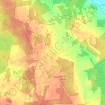 Finderup topographic map, elevation, terrain