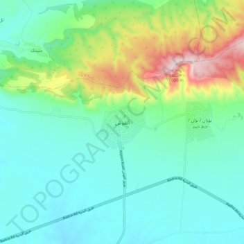 Alqosh topographic map, elevation, terrain