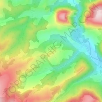 Stăuini topographic map, elevation, terrain