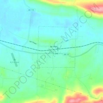 Casa topographic map, elevation, terrain