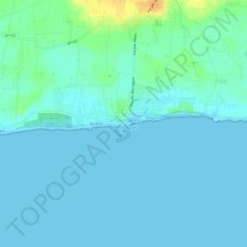 Campomarino di Maruggio topographic map, elevation, terrain