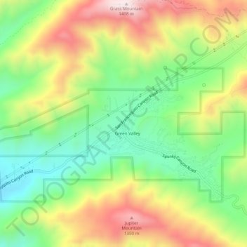 Green Valley topographic map, elevation, terrain