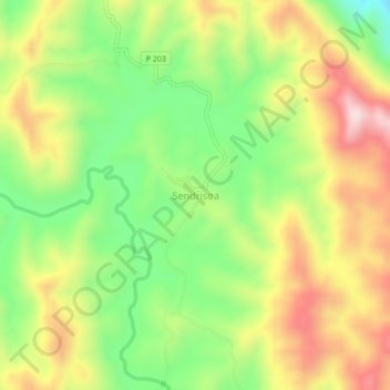 Sendrisoa topographic map, elevation, terrain