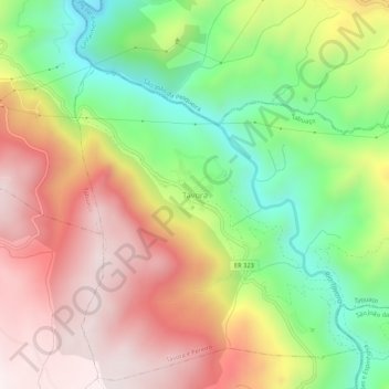 Távora topographic map, elevation, terrain