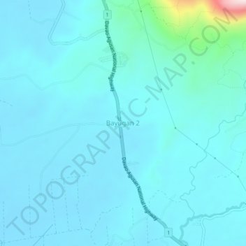 Bayugan 2 topographic map, elevation, terrain