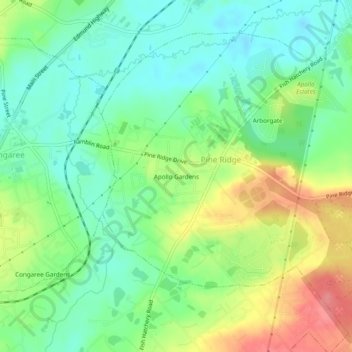 Apollo Gardens topographic map, elevation, terrain