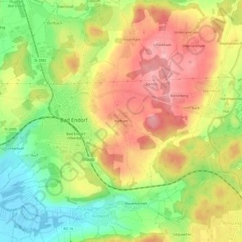 Hofham topographic map, elevation, terrain