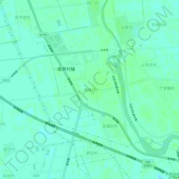 Nancaicun topographic map, elevation, terrain