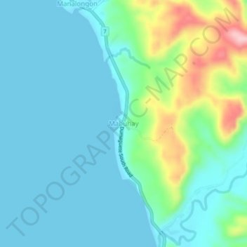 Mabuhay topographic map, elevation, terrain