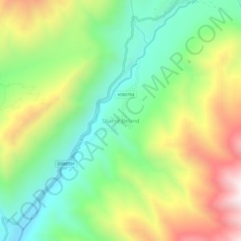 Shahre Beland topographic map, elevation, terrain