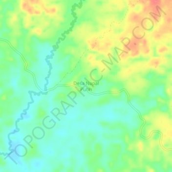 Desa Napal Putih topographic map, elevation, terrain