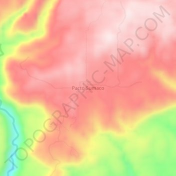 Pacto Sumaco topographic map, elevation, terrain