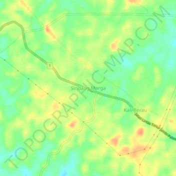 Sindang Marga topographic map, elevation, terrain