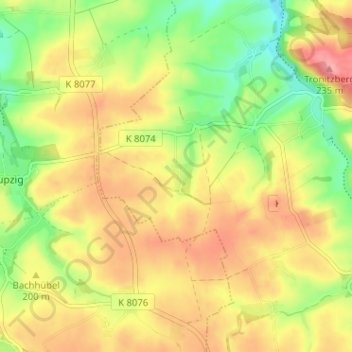 Niederstößwitz topographic map, elevation, terrain