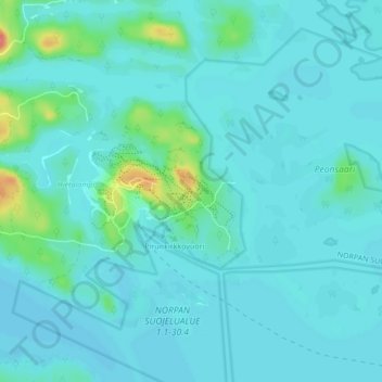 Porosalmi topographic map, elevation, terrain
