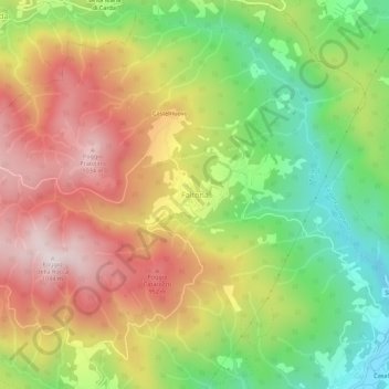 Faltona topographic map, elevation, terrain