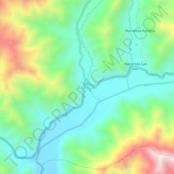 San Juan topographic map, elevation, terrain