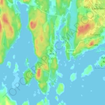 Rövik topographic map, elevation, terrain
