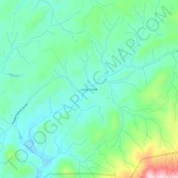 Long Creek topographic map, elevation, terrain