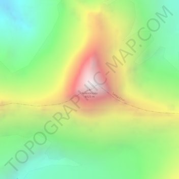 Artesonraju topographic map, elevation, terrain