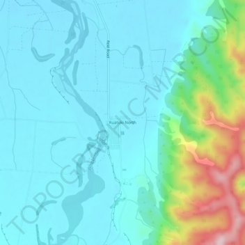 Ruatoki North topographic map, elevation, terrain