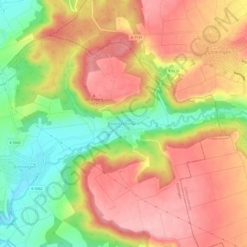 Rotenzimmern topographic map, elevation, terrain