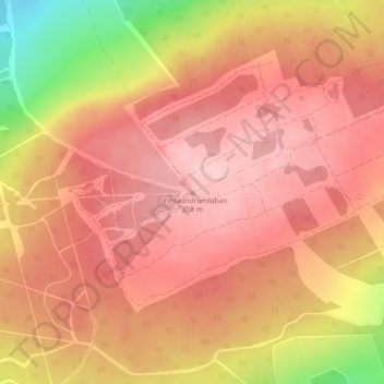 Cashlaundrumlahan topographic map, elevation, terrain