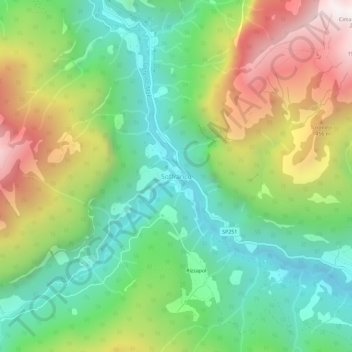 Soffranco topographic map, elevation, terrain