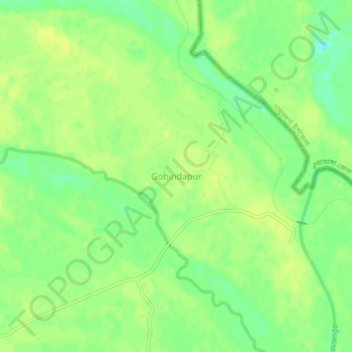 Gobindapur topographic map, elevation, terrain