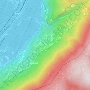 Pochi topographic map, elevation, terrain